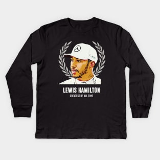 Lewis Hamilton - Greatest of All Time Kids Long Sleeve T-Shirt